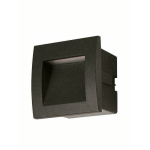 Eurolamp Επιτοίχια Εξωτερική Πλαφονιέρα LED IP54 3W με Θερμό Λευκό Φως 9x9x7εκ. 145-52500