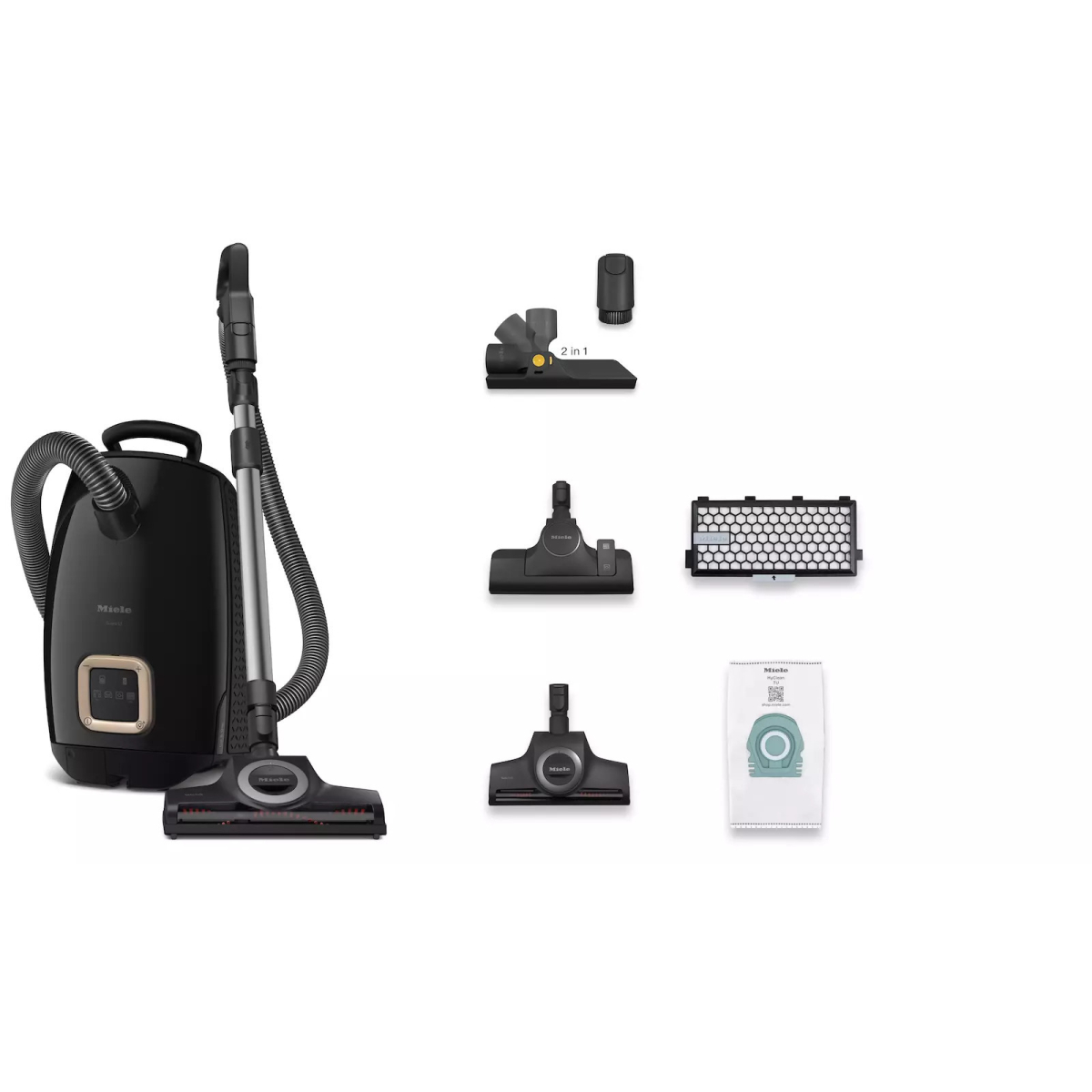 Miele Guard L1 AllFloor Ηλεκτρική Σκούπα 890W με Σακούλα 3.5lt Μαύρη (12559830) - Image 1