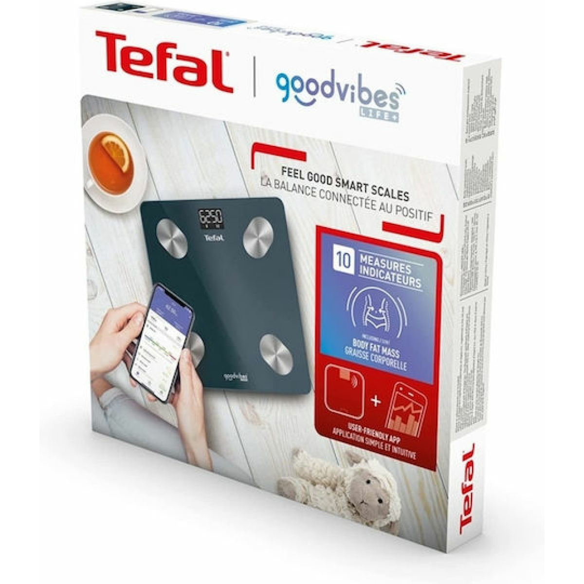 Tefal Goodvibes Life+ Smart Ζυγαριά με Λιπομετρητή & Bluetooth σε Μπλε χρώμα BM9620S1 - Image 2