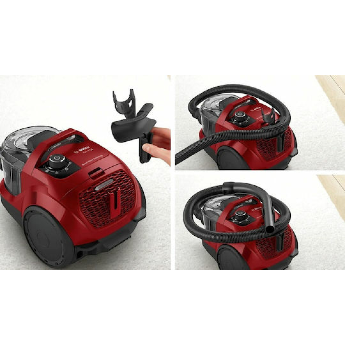 Bosch BGC21X350 Ηλεκτρική Σκούπα 750W με Κάδο 2lt Κόκκινη - Image 8