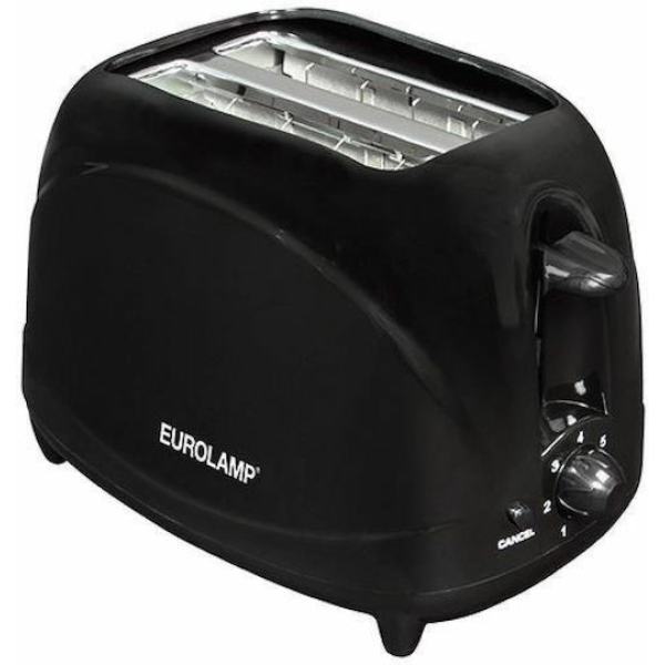 Eurolamp Φρυγανιέρα 2 Θέσεων 700W Μαύρη 300-70007