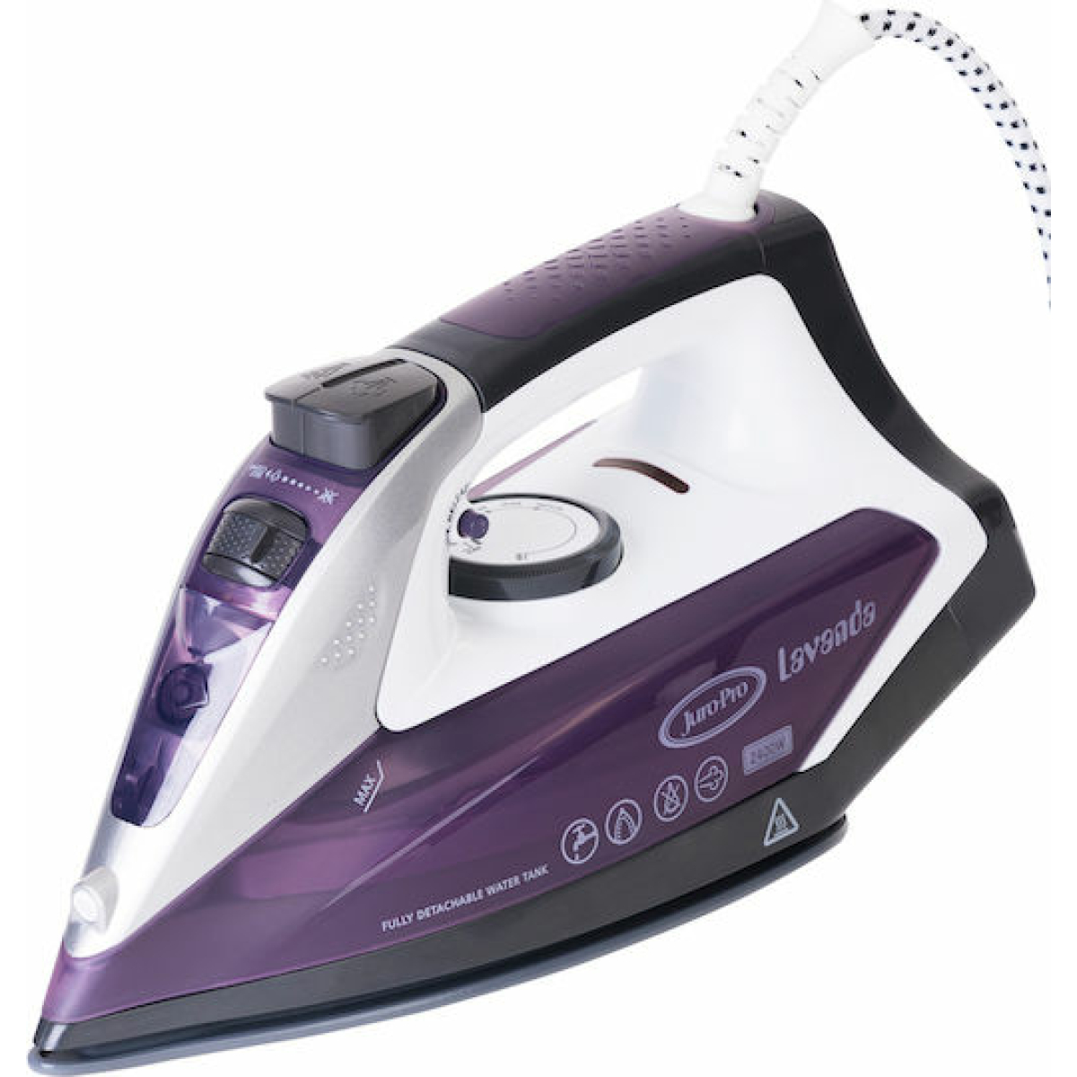 Juro-Pro Lavanda Σίδερο Ατμού 2400W με Κεραμική Πλάκα και Συνεχόμενη Παροχή 80gr/min - Image 1