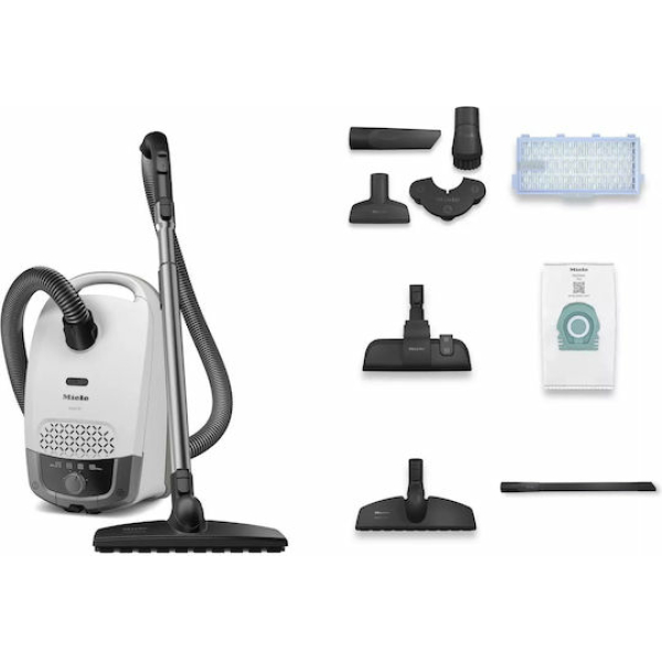 Miele Guard S1 Parquet Flex Ηλεκτρική Σκούπα 890W με Σακούλα 3.5lt Brilant White (12558600)