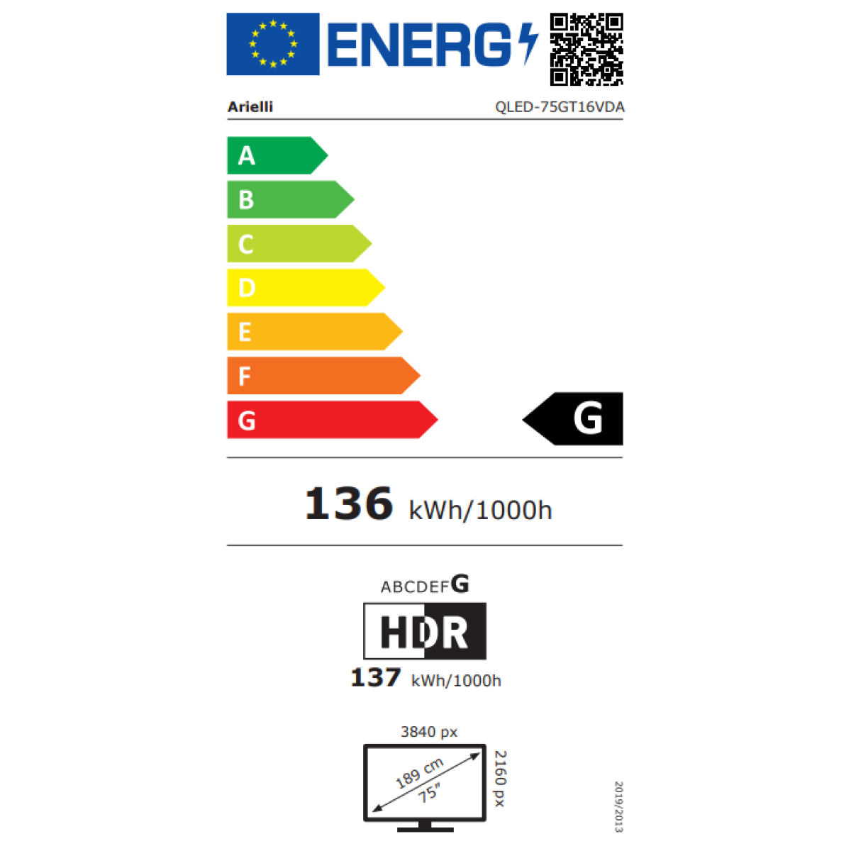 Arielli QLED75GT16VDA Smart TV - Image 2