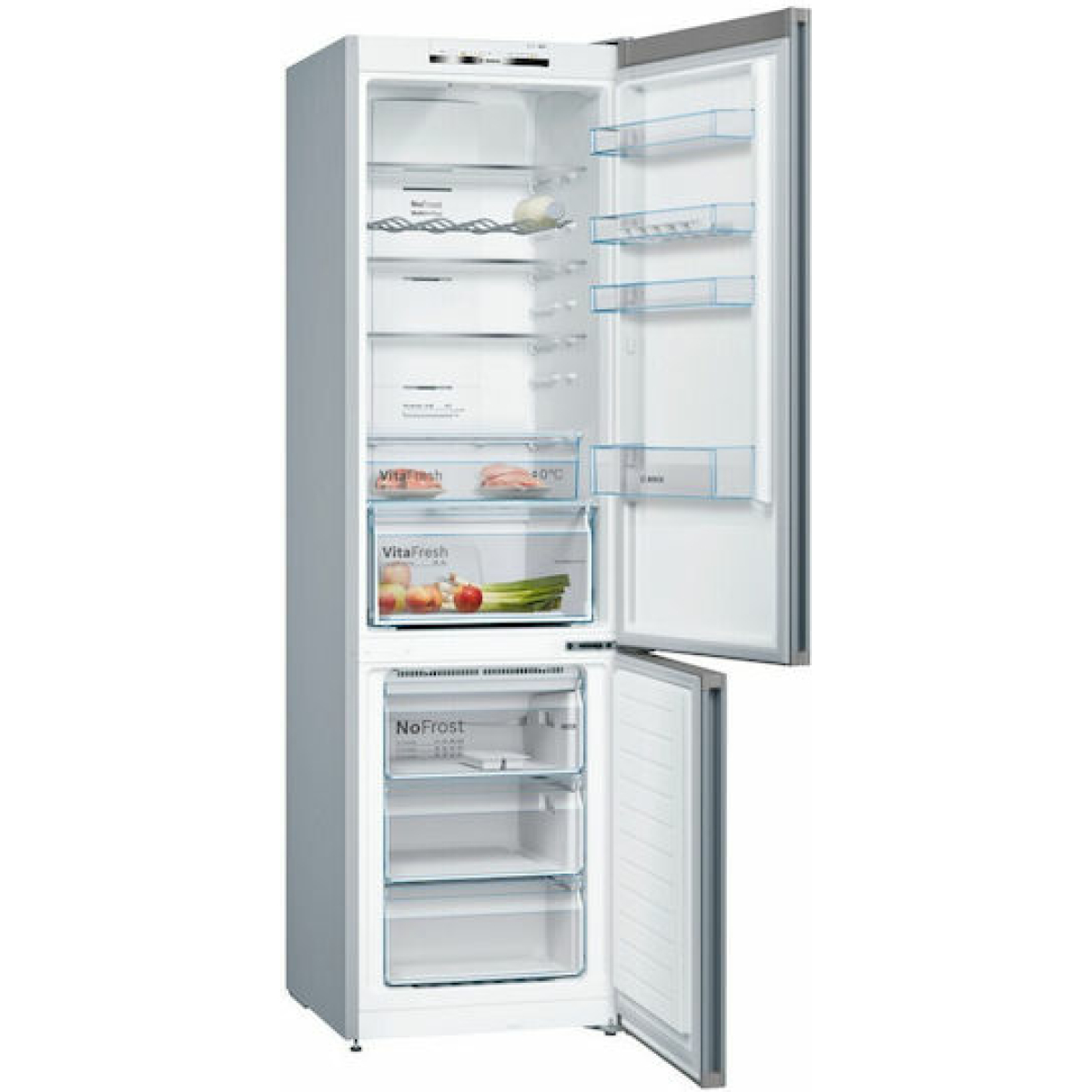 Bosch Ψυγειοκαταψύκτης 368lt Total NoFrost Υ201xΠ60xΒ66εκ. Ασημί KGN39VIDB - Image 6