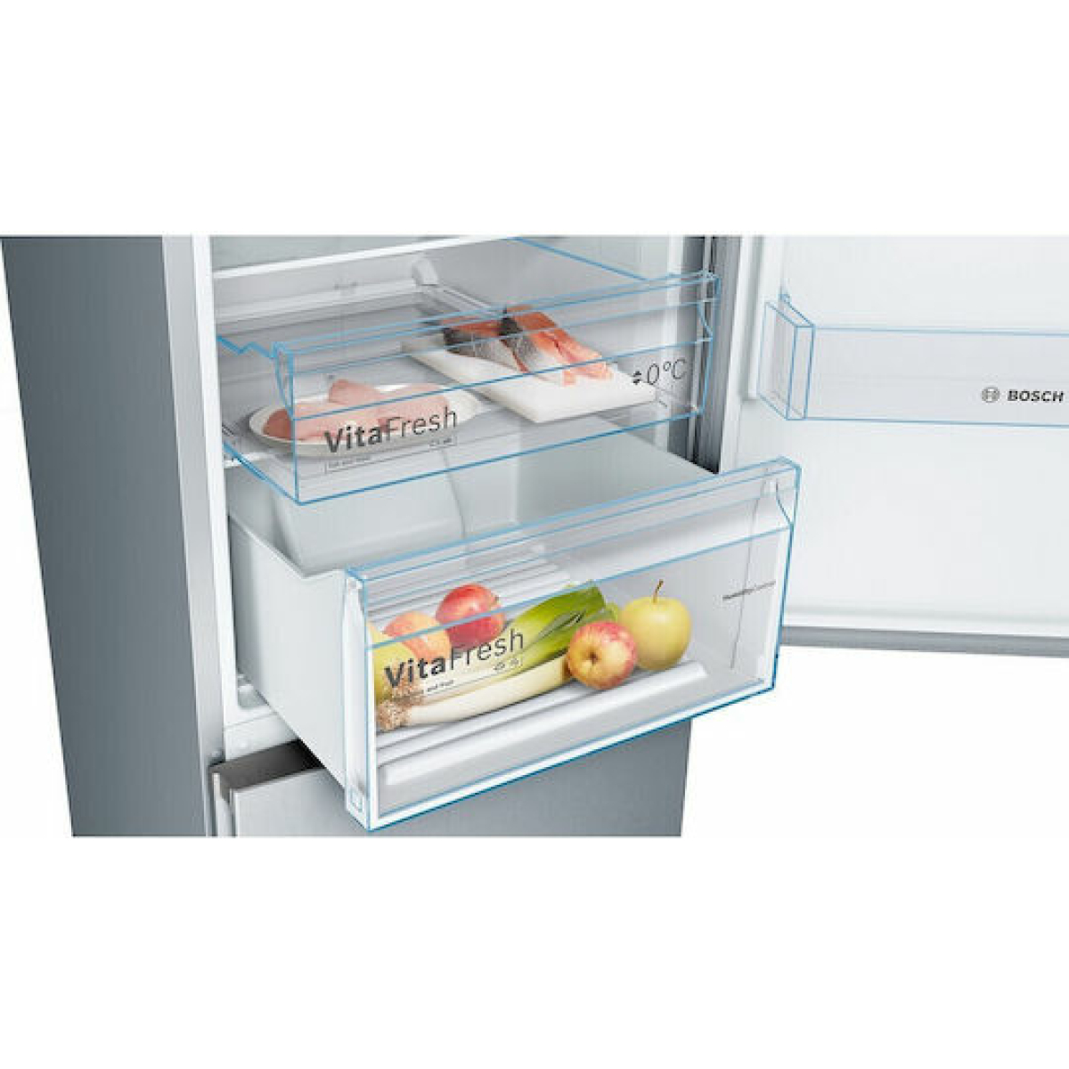 Bosch Ψυγειοκαταψύκτης 368lt Total NoFrost Υ201xΠ60xΒ66εκ. Ασημί KGN39VIDB - Image 3