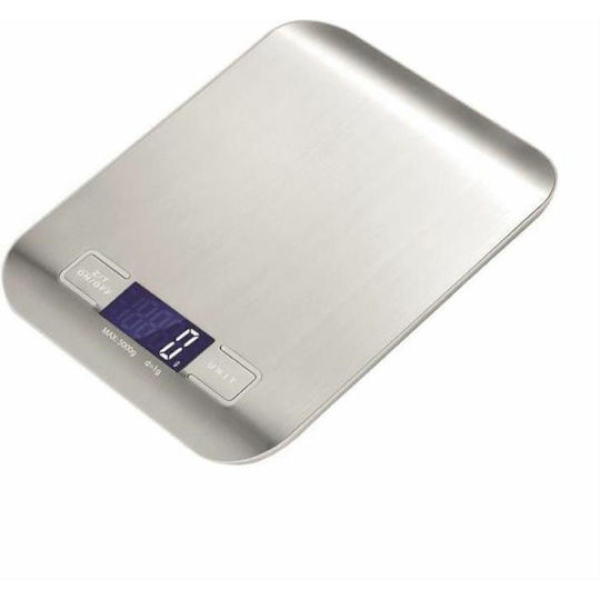 Eurolamp Ψηφιακή Ζυγαριά Κουζίνας 1gr/5kg Inox 300-70010