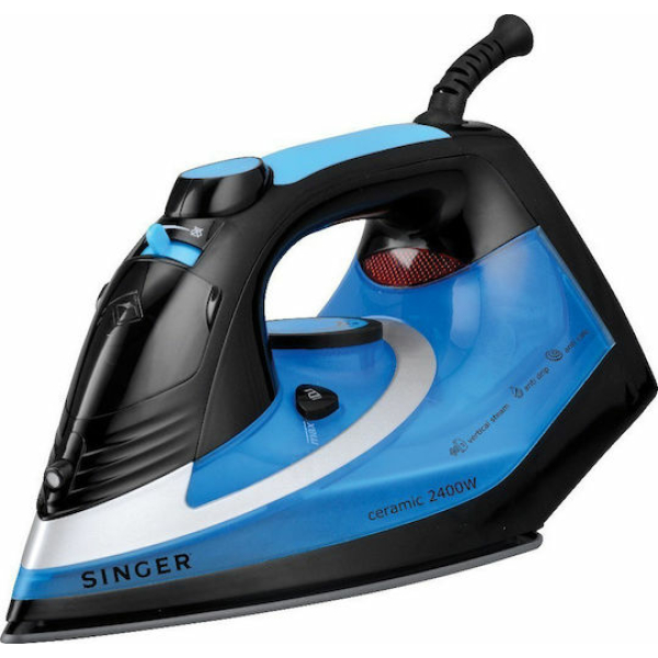 Singer Σίδερο Ατμού 2400W με Κεραμική Πλάκα και Συνεχόμενη Παροχή Ατμού 30gr/min STI-1730-CRBB