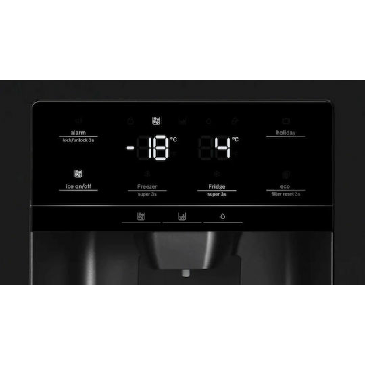 Bosch Retro Ψυγείο Ντουλάπα 562lt Total NoFrost Υ178.7xΠ90.8xΒ70.7εκ. Μαύρο KAD93ABEP - Image 4