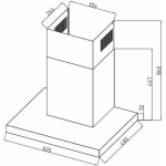 Davoline Raven Pro Απορροφητήρας Καμινάδα 60cm Μαύρος 801012124 - Image 3
