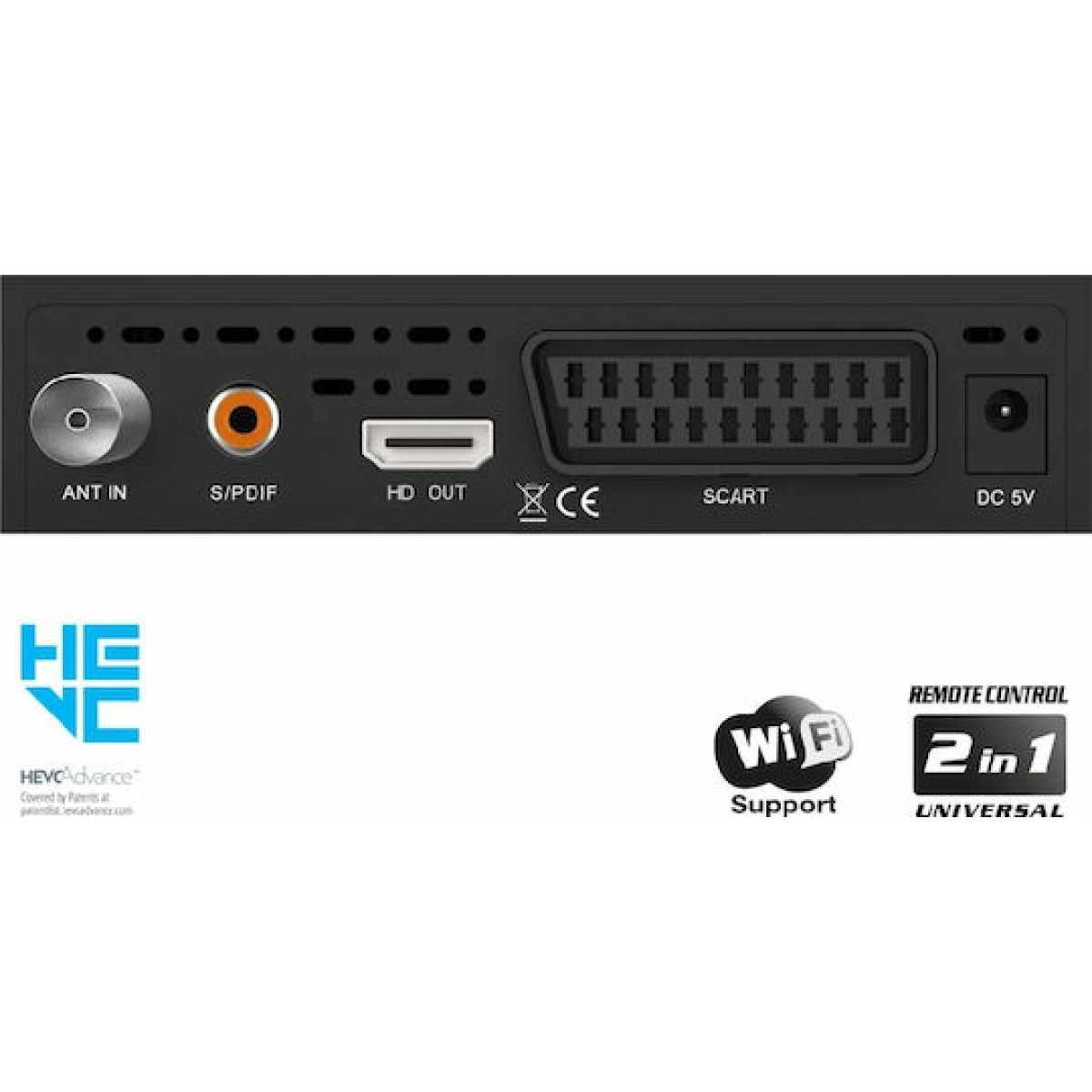 Edision Picco T265 Ψηφιακός Δέκτης Mpeg-4 Full HD (1080p) με Λειτουργία PVR (Εγγραφή σε USB) Σύνδεσεις SCART / HDMI / USB - Image 6