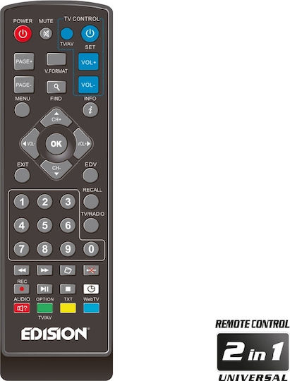 Edision Picco T265 5 Edision Picco T265 Ψηφιακός Δέκτης Mpeg-4 Full HD (1080p) με Λειτουργία PVR (Εγγραφή σε USB) Σύνδεσεις SCART / HDMI / USB - Image 4