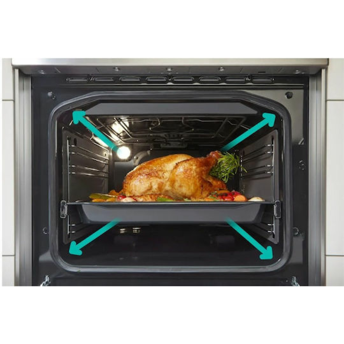 Gorenje Κουζίνα 71lt με Κεραμικές Εστίες Π60εκ. Λευκή GEC6A41WC - Image 3