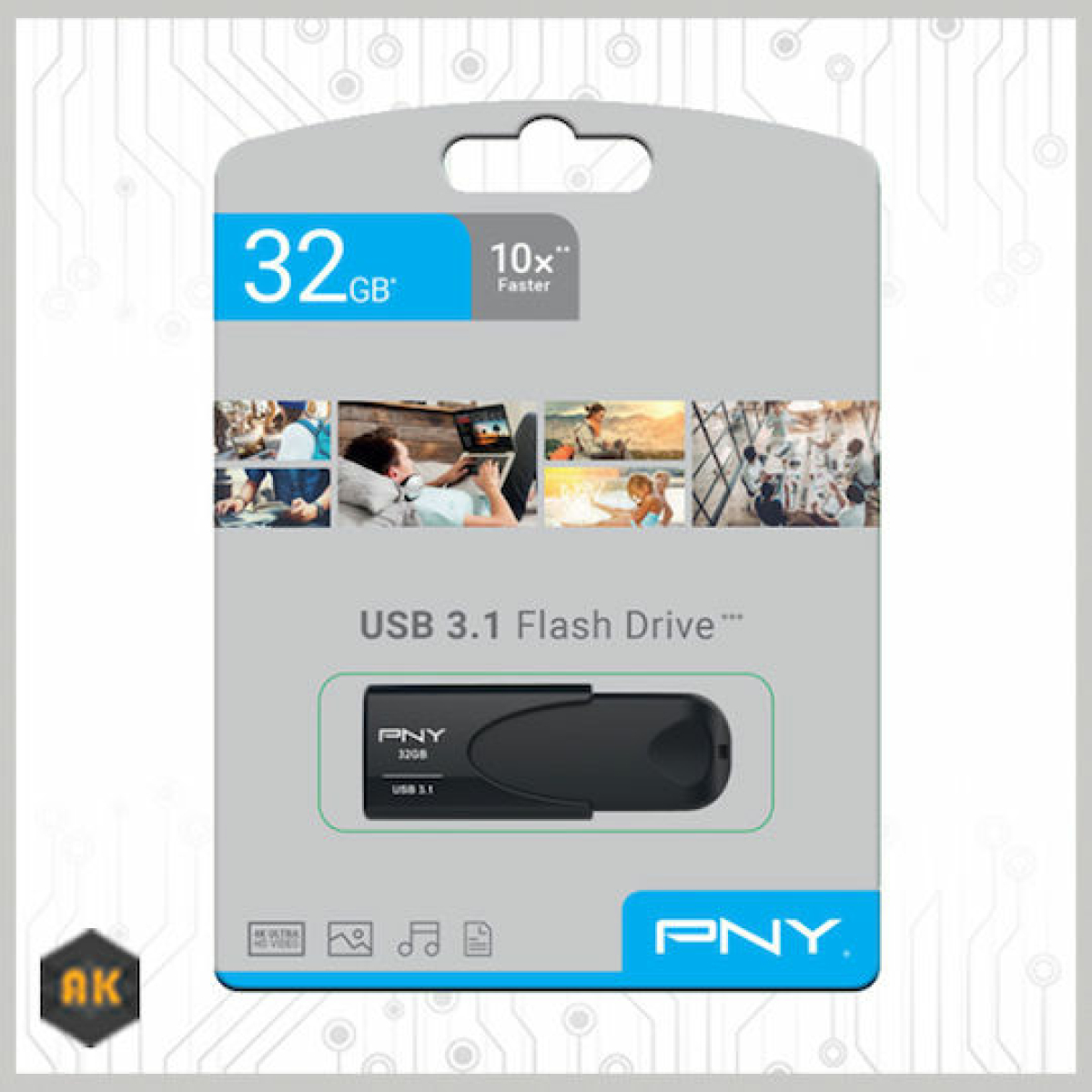PNY Attache 4 32GB USB 3.1 Stick Μαύρο FD32GATT431KK-EF - Image 7