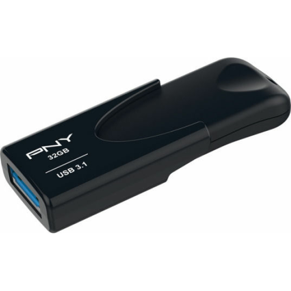 PNY Attache 4 32GB USB 3.1 Stick Μαύρο FD32GATT431KK-EF