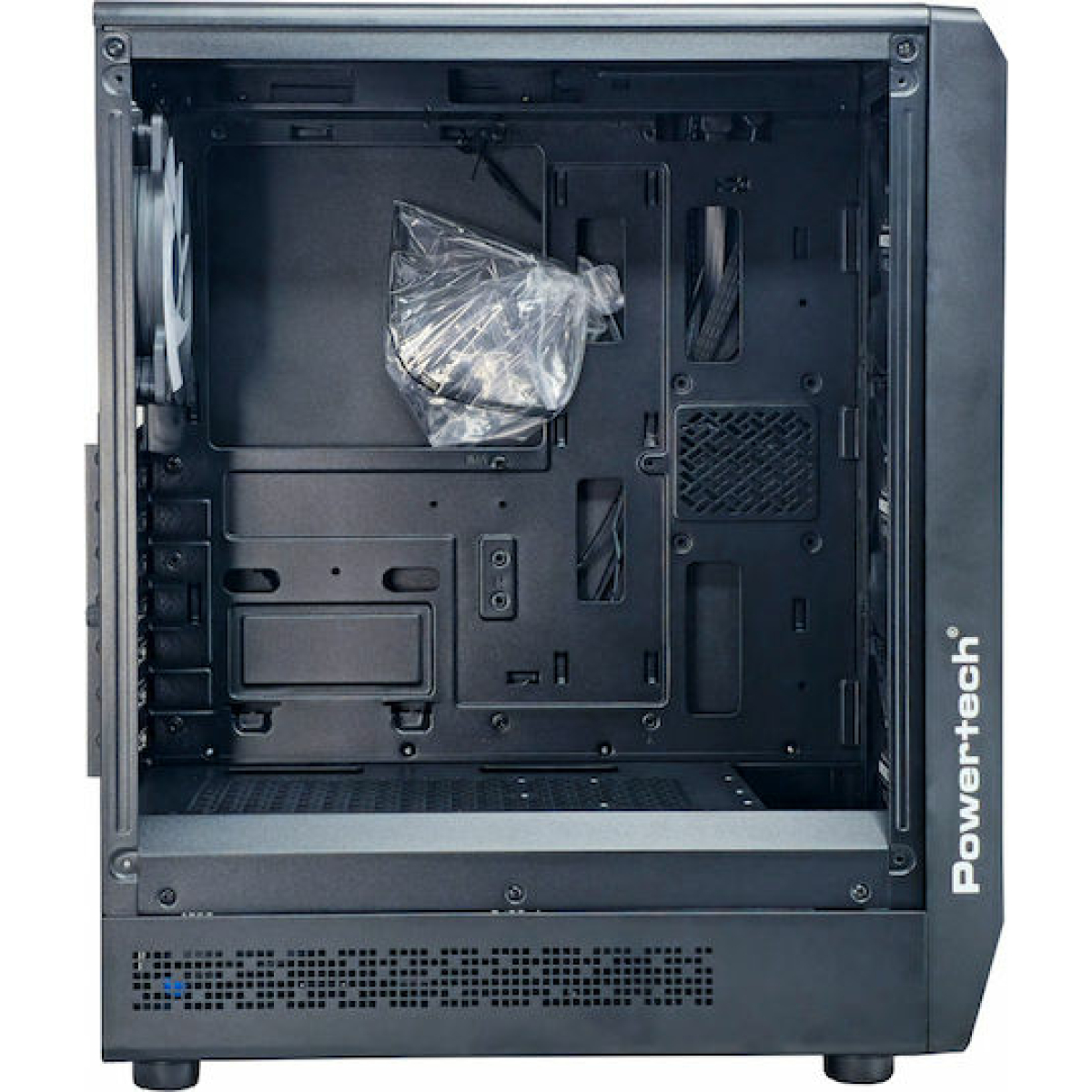 Powertech PT-1309 Gaming Midi Tower Κουτί Υπολογιστή με Πλαϊνό Παράθυρο και RGB Φωτισμό Μαύρο - Image 6