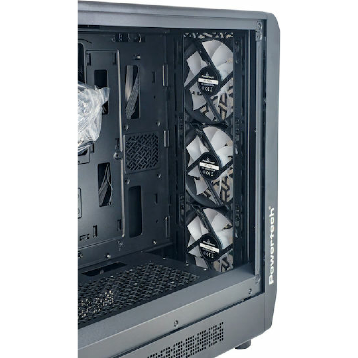 Powertech PT-1309 Gaming Midi Tower Κουτί Υπολογιστή με Πλαϊνό Παράθυρο και RGB Φωτισμό Μαύρο - Image 5