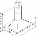 Pyramis Απορροφητήρας Καμινάδα 60cm Μαύρος 065040401 - Image 2