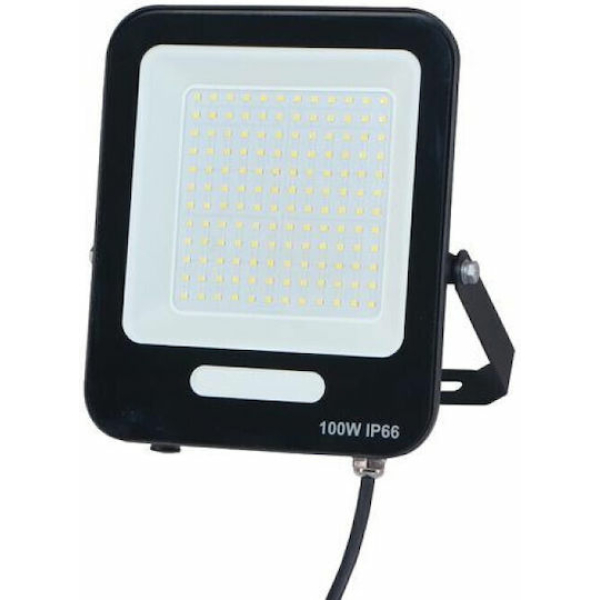 Eurolamp Στεγανός Προβολέας LED 100W Ψυχρό Λευκό 6500K IP66 147-69015
