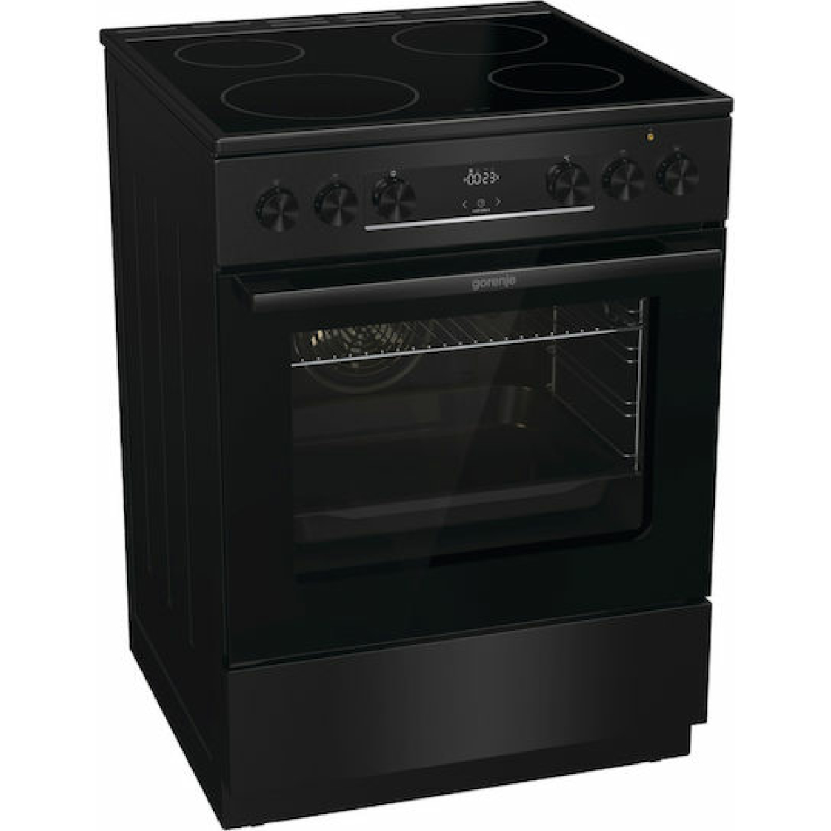 Gorenje Κουζίνα 71lt με Κεραμικές Εστίες Π60εκ. Μαύρη GEC6C40BG - Image 1