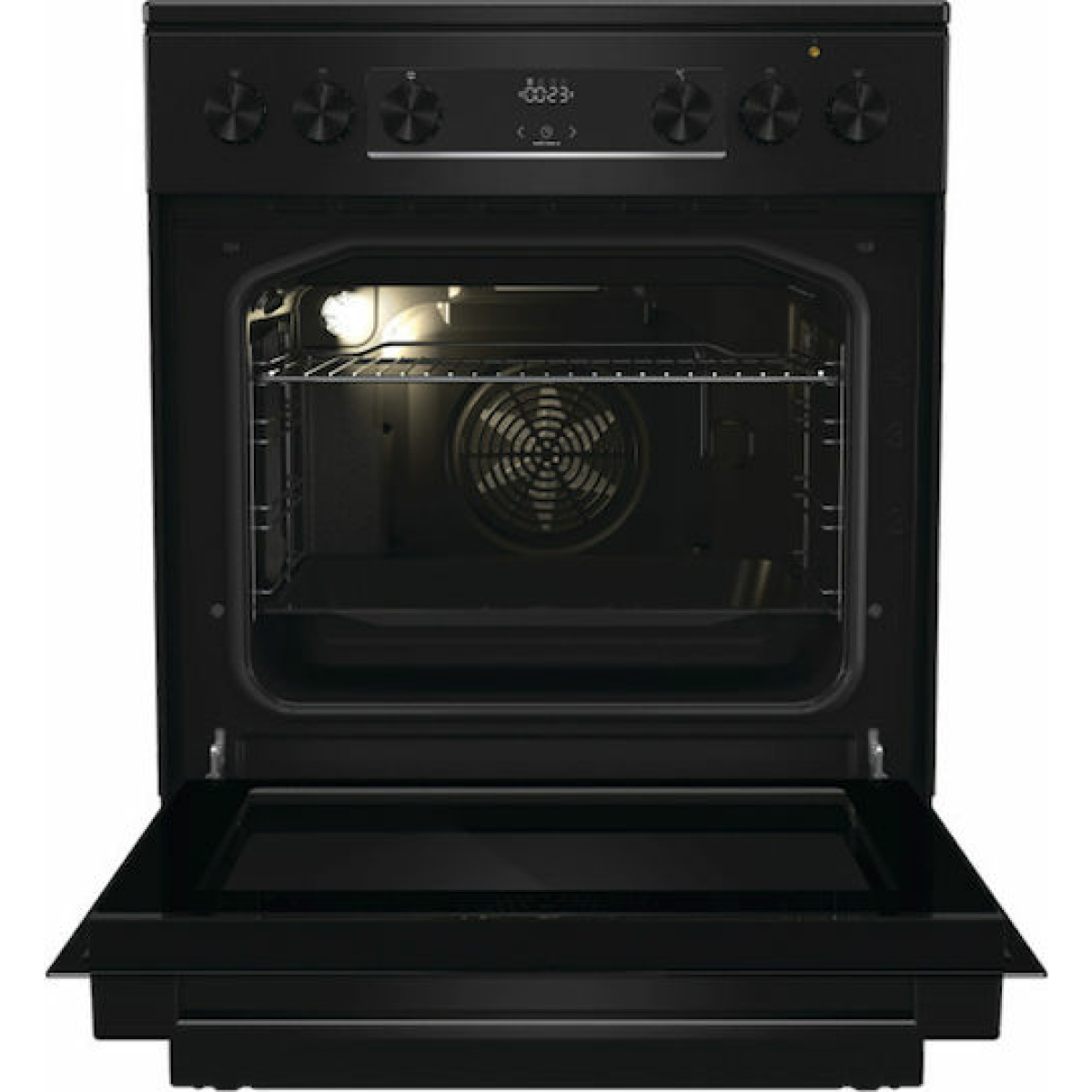 Gorenje Κουζίνα 71lt με Κεραμικές Εστίες Π60εκ. Μαύρη GEC6C40BG - Image 6