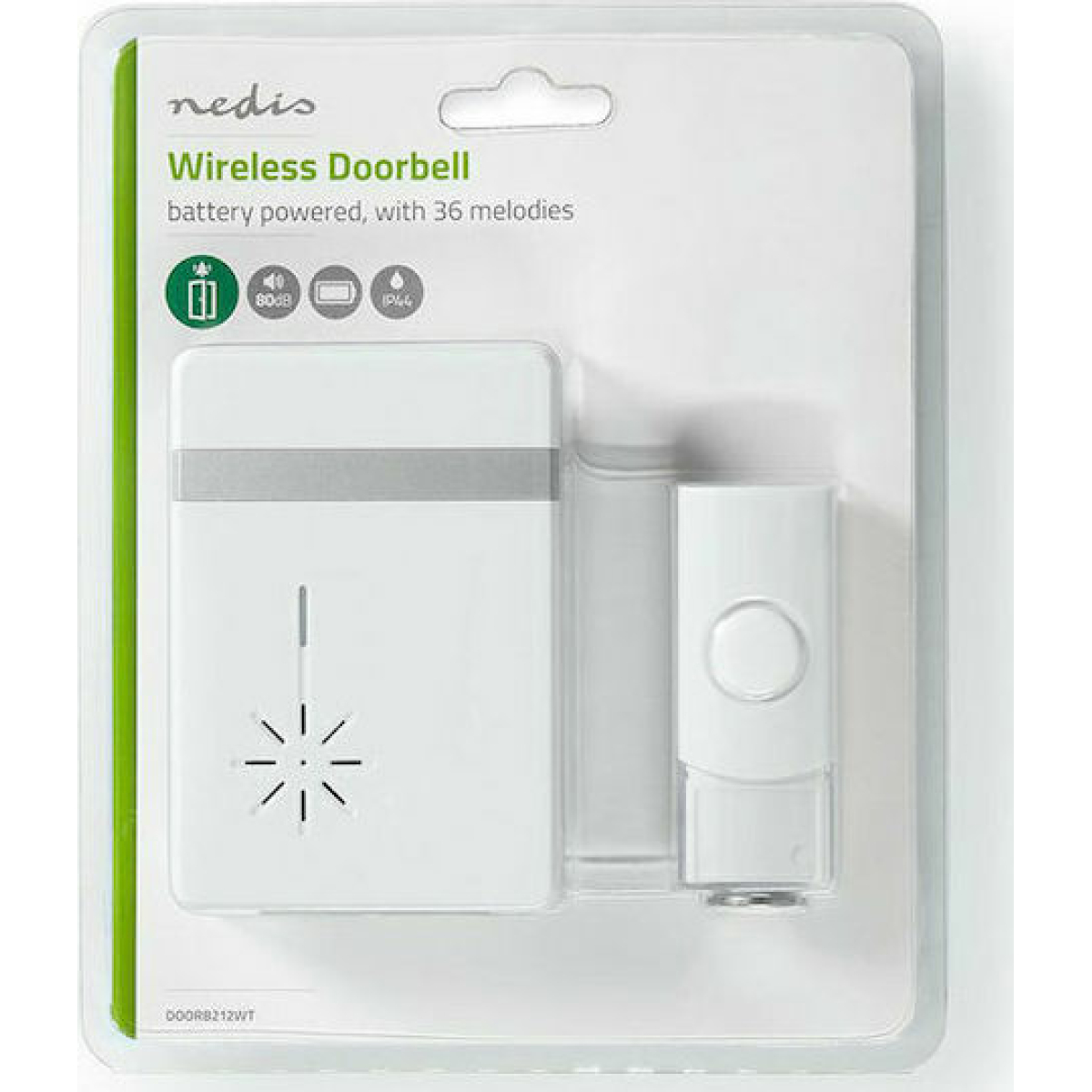 Nedis Ασύρματο Κουδούνι Πόρτας Wi-Fi έως 80dB DOORB212WT Λευκό - Image 2