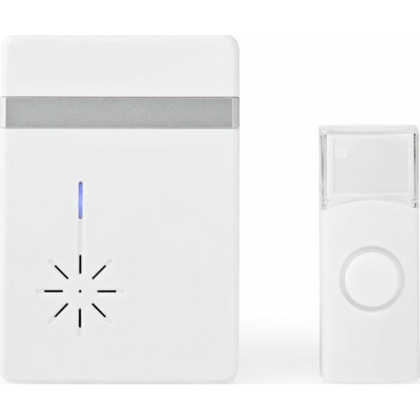 Nedis Ασύρματο Κουδούνι Πόρτας Wi-Fi έως 80dB DOORB212WT Λευκό