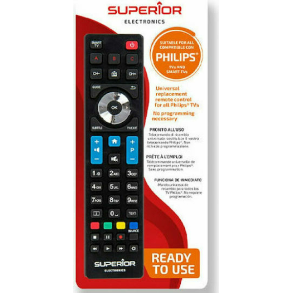 Superior Electronics Συμβατό Τηλεχειριστήριο Ready to Use για Τηλεοράσεις Philips (188-0025)