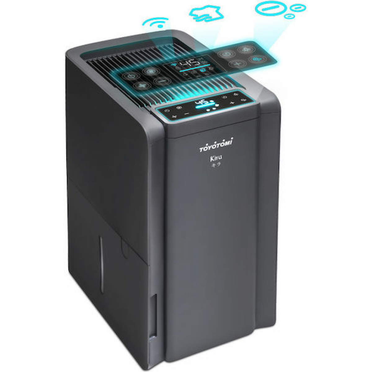 Toyotomi Kira Αφυγραντήρας με Συμπιεστή Ιονιστή και Wi-Fi 18lt Γκρι TDE-18BIVIO - Image 1