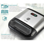 Bruno Τοστιέρα για 2 Τοστ 800W Inox BRN-0165 - Image 4