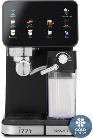 Izzy 224795 Izzy IZ-6020 Μηχανή Espresso 1450W Πίεσης 20bar για Cappuccino Μαύρη (224795) - Image 1