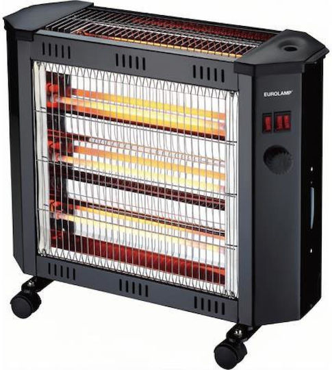 eurolamp 300-41407 Eurolamp Σόμπα Χαλαζία με Θερμοστάτη και Ανεμιστήρα 2400W 300-41407 - Image 1