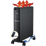 Morris Θερμοπομπός Δαπέδου 2000W με Ηλεκτρονικό Θερμοστάτη 55.3x66cm Μαύρος MHR-20042